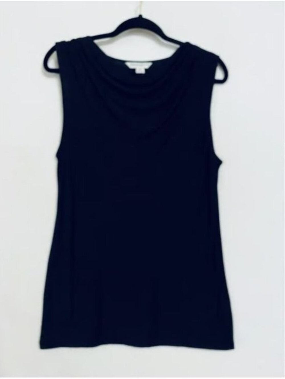 Pendleton Top Womens XL Black Drapey Front Sleeveless Minimalist Lagenlook Work